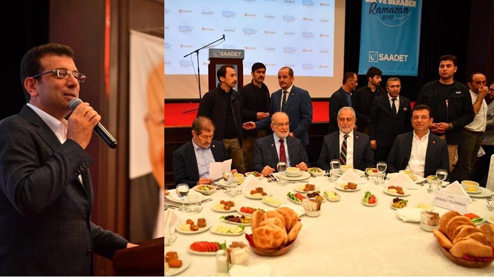 Ekrem İmamoğlu, Saadet Partisi'nin iftarına katıldı