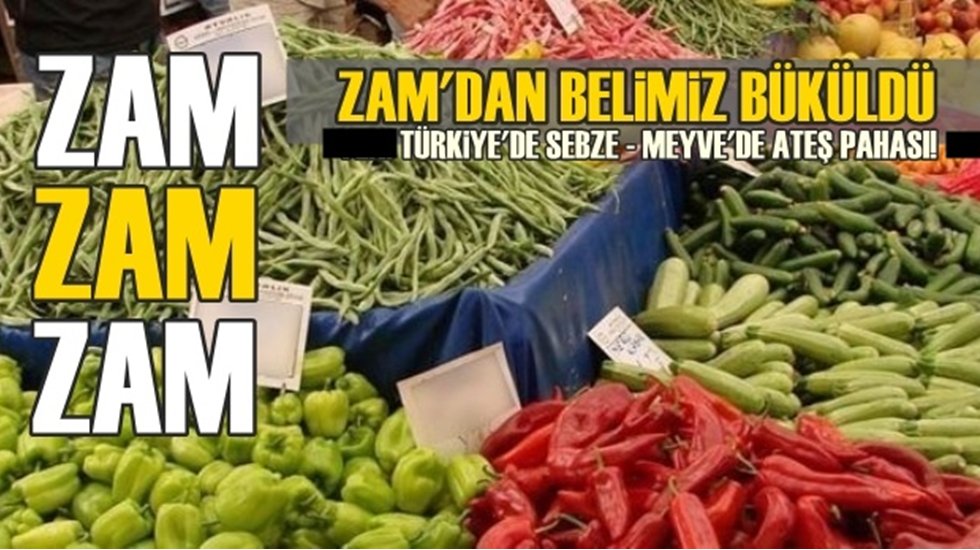 Katlanan maliyet artışları nedeniyle sebze ve meyveye b&uuml;y&uuml;k zam geliyor.