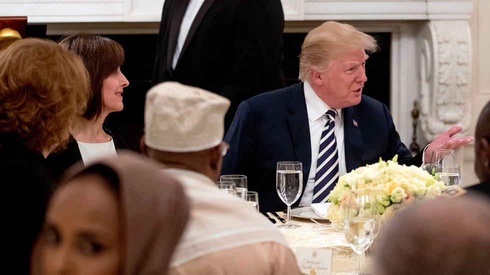 Trump Beyaz Saray'da iftar verdi