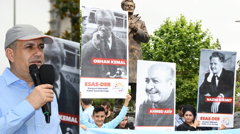 AKP döneminde asılmayan “Nazım Hikmet” tabelası artık yerinde!