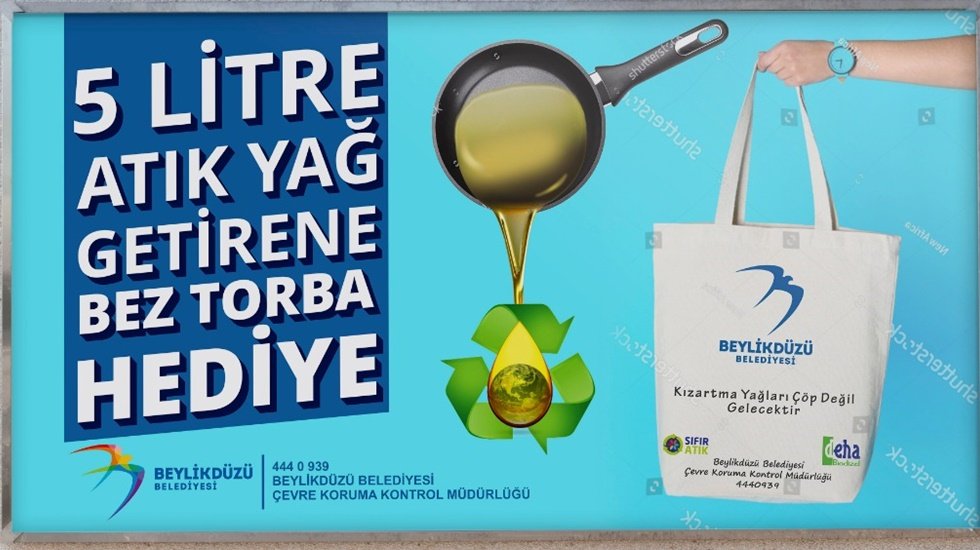 Atık yağ getirene bez çanta hediye