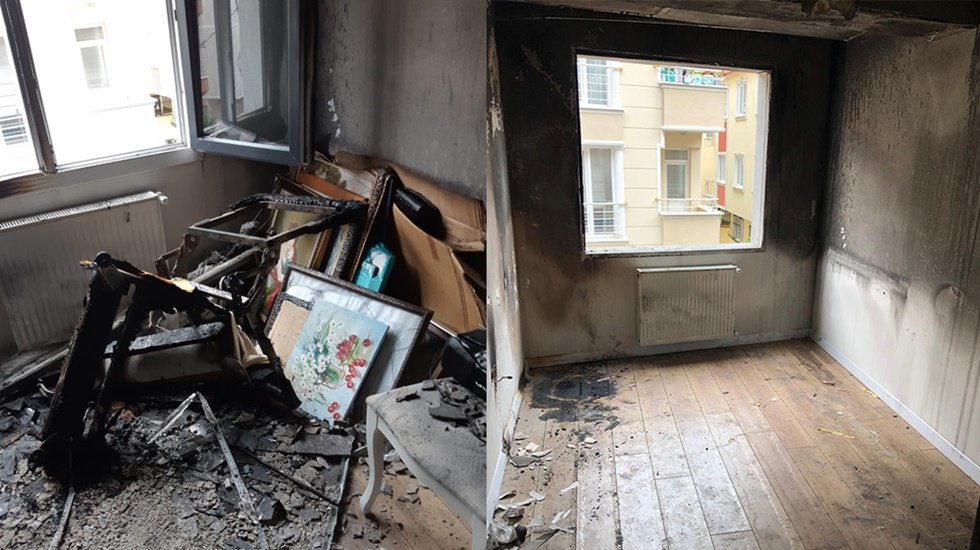 Evi yanan vatandaşın yardımına Belediye koştu