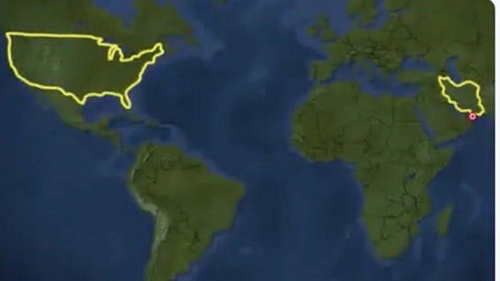 İran, ABD&rsquo;nin insansız hava aracının vurulduğu noktayı ve ABD sınırlarını paylaşarak duyurdu