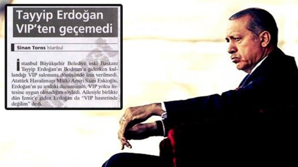 Tarih tekerr&uuml;r ediyor: Erdoğan da 20 yıl evvel VIP&rsquo;e alınmamış