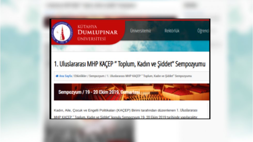 Devlet &uuml;niversitesinin sitesinde siyasi parti duyurusu!