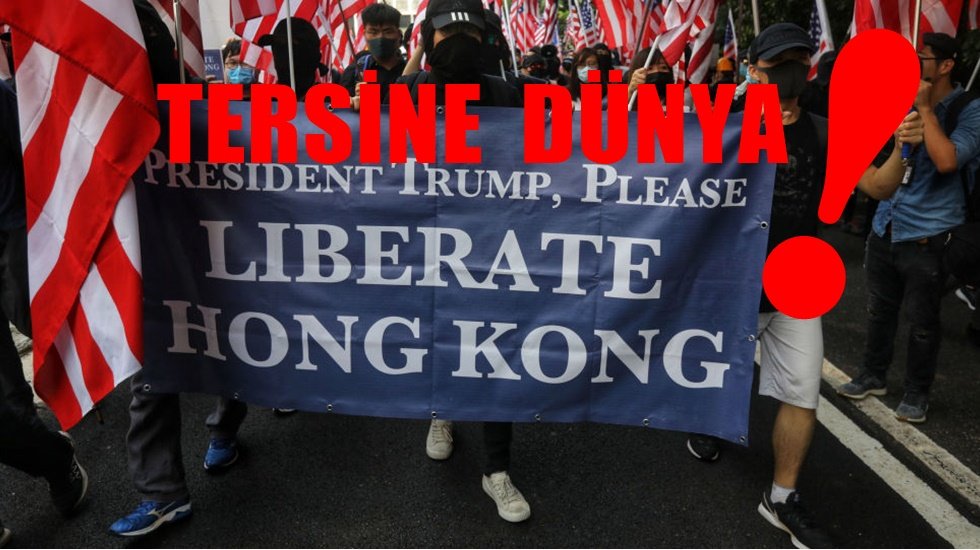 Hong Konglu eylemciler: Başkan Trump, l&uuml;tfen Hong Kong'u &ouml;zg&uuml;rleştir