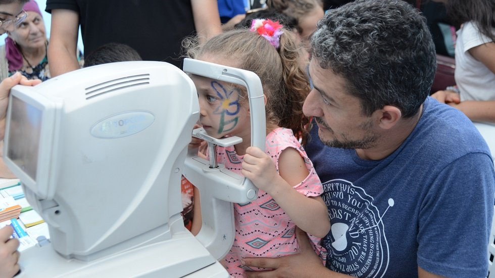 Minikler sağlık kontrollerini eğlenerek yaptırdı