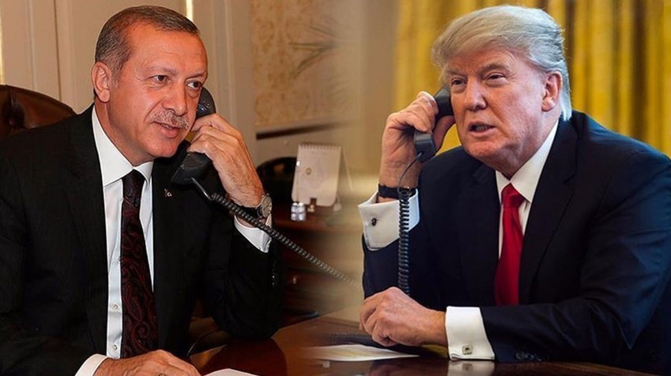 Erdoğan, Trump ile g&ouml;r&uuml;şt&uuml;