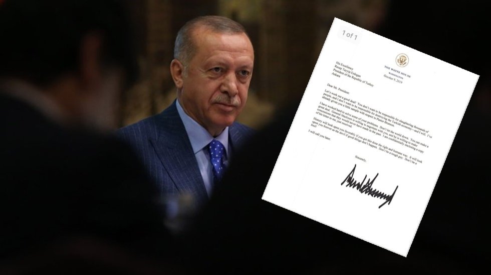 Erdoğan Trump'ın mektubunu &ccedil;&ouml;pe atarak harekata başlamış