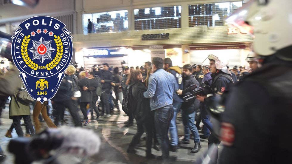 Emniyet'ten kadın eylemine gazlı m&uuml;dahaleye ilişkin a&ccedil;ıklama