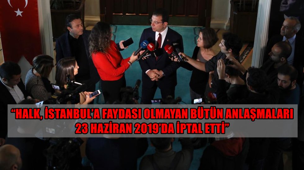 İmamoğlu&rsquo;ndan &ldquo;Kanal İstanbul&rdquo; yanıtı