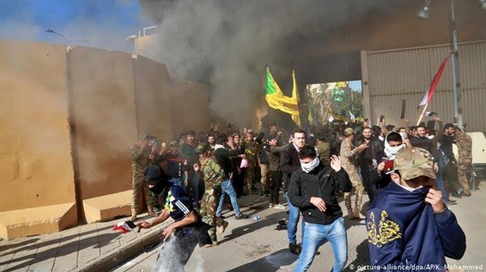 ABD'nin Bağdat B&uuml;y&uuml;kel&ccedil;iliği &ouml;n&uuml;ndeki eylemciler eylemlerine son verdi
