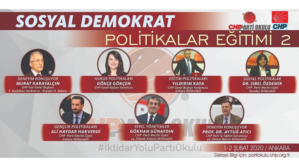 CHP Parti Okulu 'Sosyal Demokrat Politikalar Eğitimi' ger&ccedil;ekleştiriyor