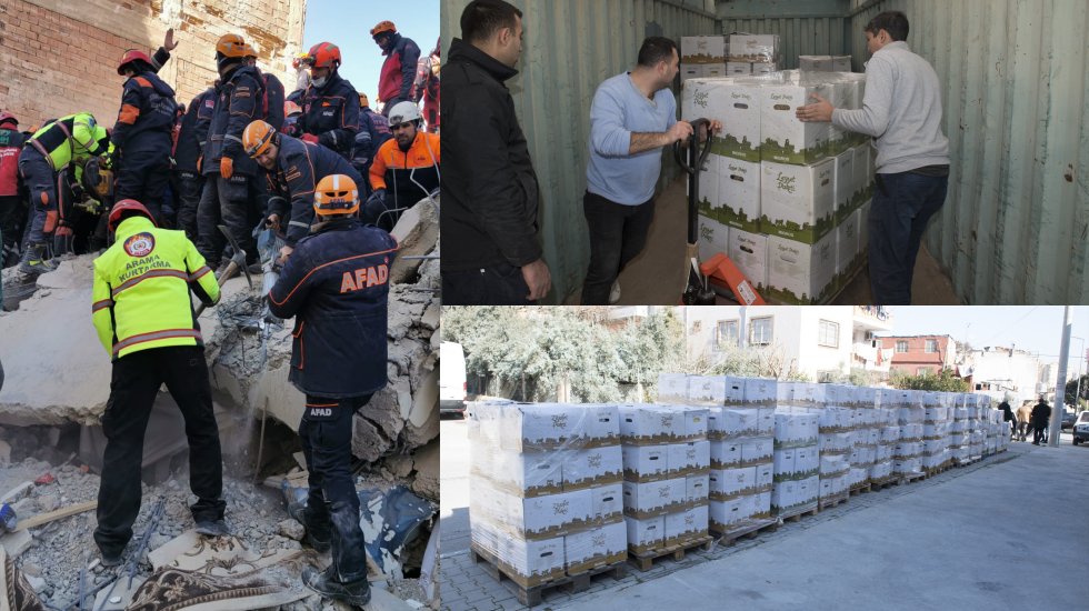 Mersin B&uuml;y&uuml;kşehir Belediyesi'nden Elazığ'a yardım tırları