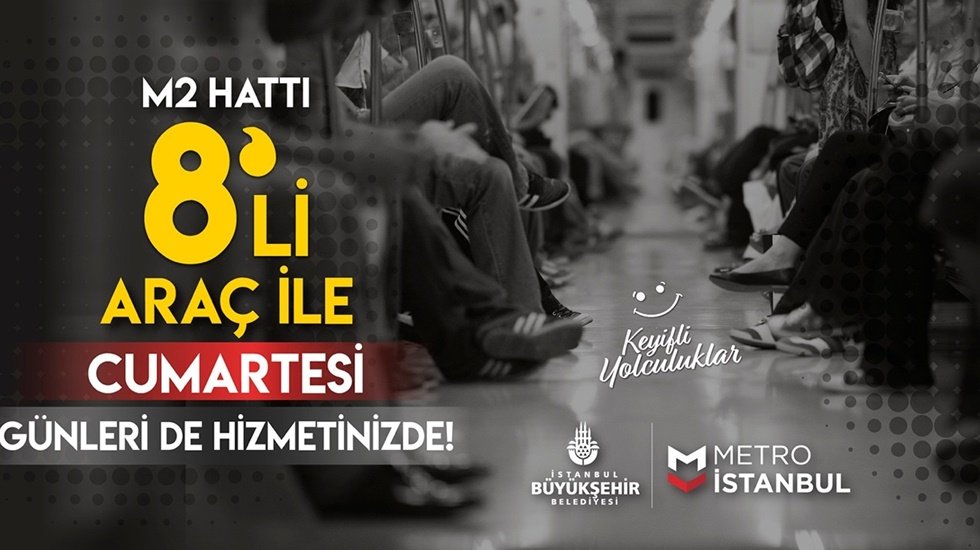 Metroda trenler cumartesi günleri de 8 araçlı olacak