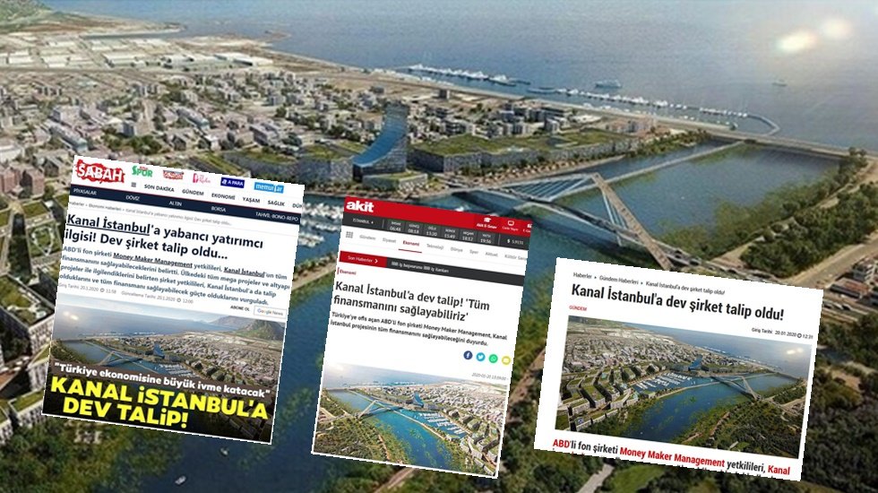 Yandaş yayın yalan &ccedil;ıktı: Kanal İstanbul&rsquo;a &lsquo;talip olan&rsquo; şirket hayal &uuml;r&uuml;n&uuml;&hellip;.