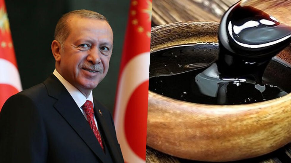 Erdoğan corona vir&uuml;sten dut pekmeziyle korunuyormuş