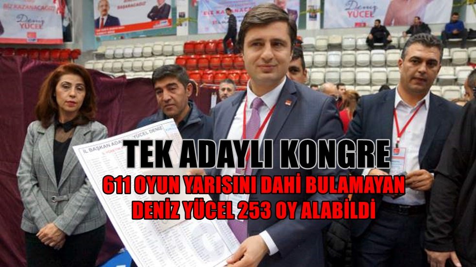Tek adaylı kongre 253 oy alan Deniz Yücel’de kaldı
