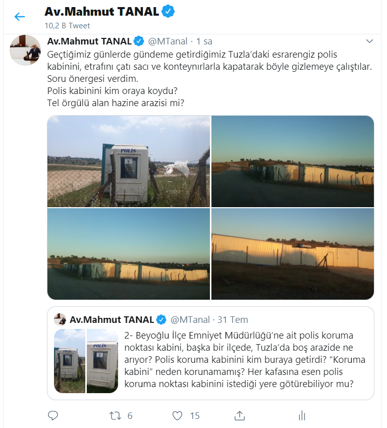 https://yenisoluk.com/uploads/2020/03/Mahmut Tanal Tuzla kabin tweet