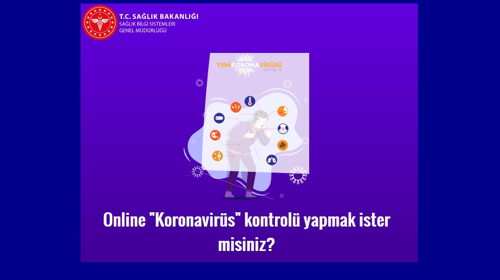 Bakanlık'tan &ldquo;Online Koronavir&uuml;s Uygulaması&rdquo;