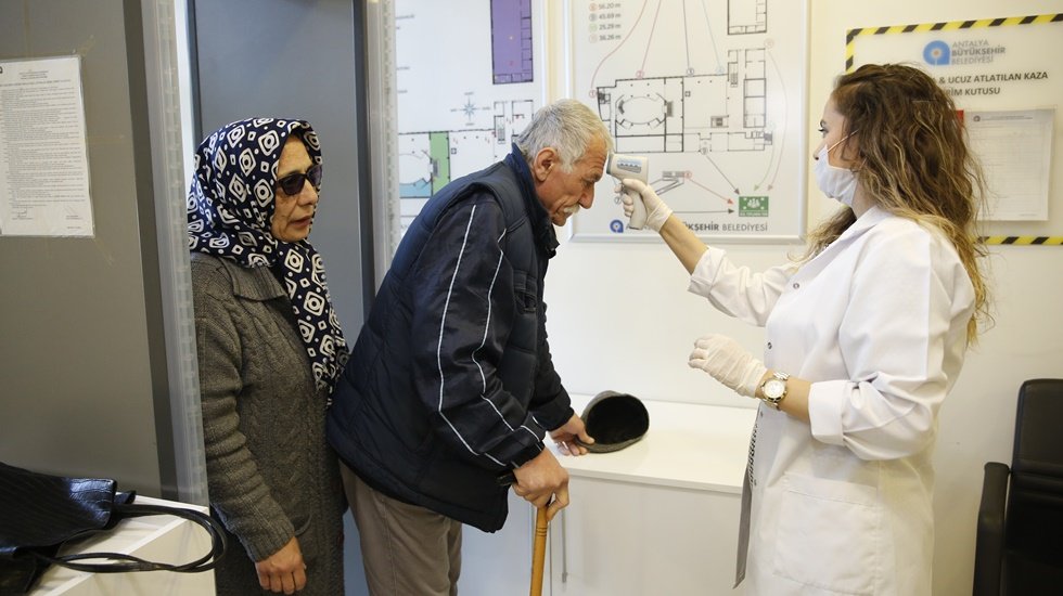 B&uuml;y&uuml;kşehir hizmet binasında ateş &ouml;l&ccedil;erli &ouml;nlem