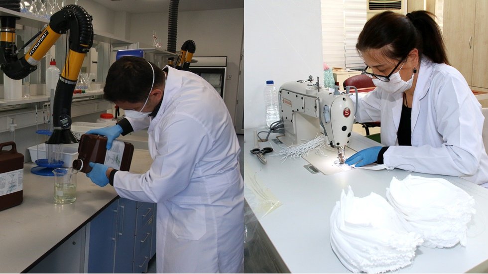 B&uuml;y&uuml;kşehir kendi maske ve dezenfektanını &uuml;retiyor