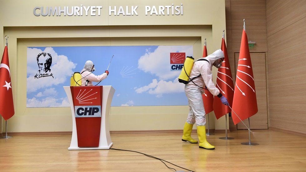 CHP vir&uuml;se karşı dezenfekte edildi&hellip;