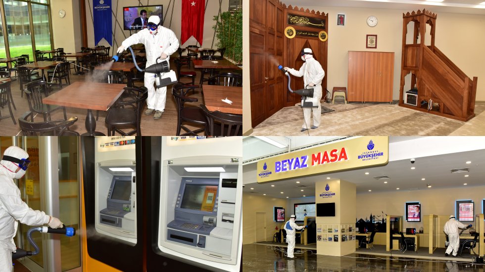 İBB'den hizmet binaları ve ibadethanelerde de vir&uuml;s &ouml;nlemi