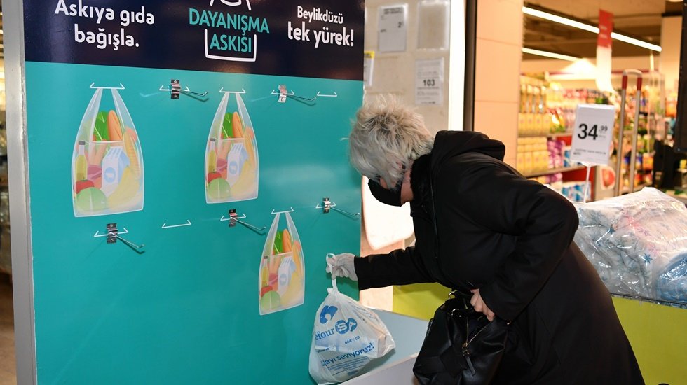 Beylikdüzü marketlerinde ‘Dayanışma Askısı’