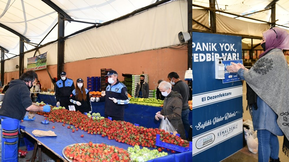Esenyurt zabıtasından maske ve sosyal mesafe denetimi