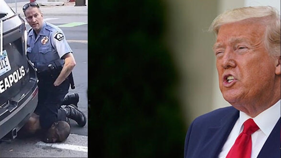 Trump'tan ABD polisi tarafından canice &ouml;ld&uuml;r&uuml;len şahıs hakkında ilk yorum