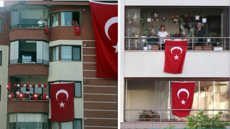 T&uuml;rkiye, 19 Mayıs'ı balkonlarda kutladı