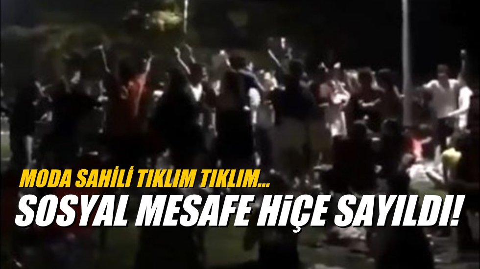 Adeta Corona partisi! Moda sahilinden &uuml;z&uuml;c&uuml; g&ouml;r&uuml;nt&uuml;ler...