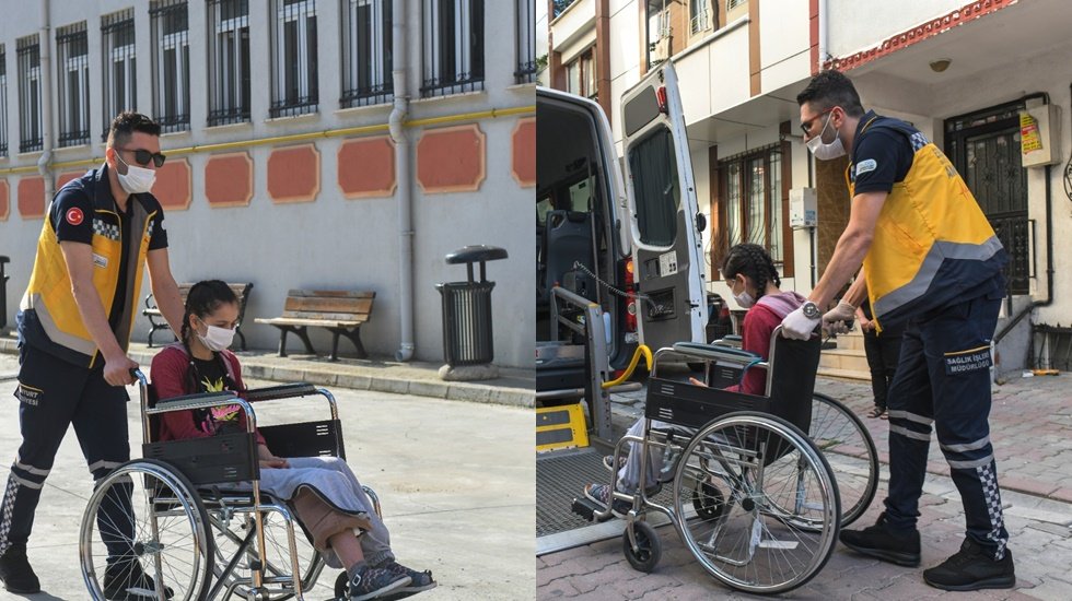 Ameliyat olan &ouml;ğrenci hasta nakil aracıyla sınava g&ouml;t&uuml;r&uuml;ld&uuml;