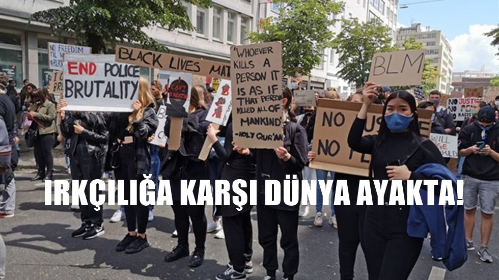 Avrupalı on binlerce protestocu, 'siyah hayat &ouml;nemli' dedi