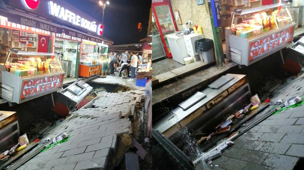 Ortak&ouml;y'de kumpircilerin olduğu sokak &ccedil;&ouml;kt&uuml;