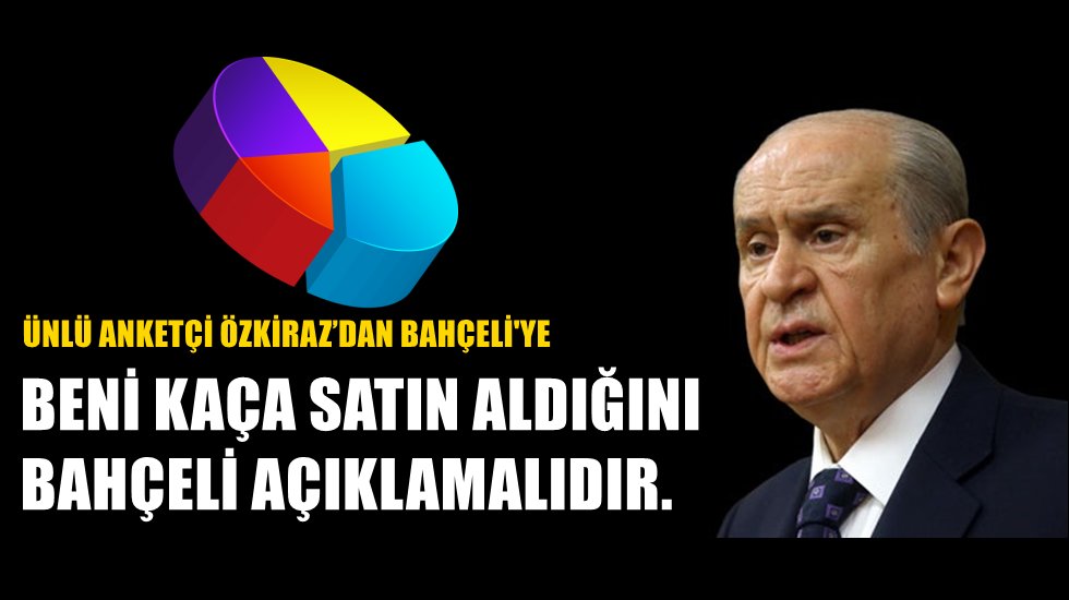 &Uuml;nl&uuml; anket&ccedil;i &Ouml;zkiraz&rsquo;dan Bah&ccedil;eli'ye: "Beni ka&ccedil;a satın aldın?"