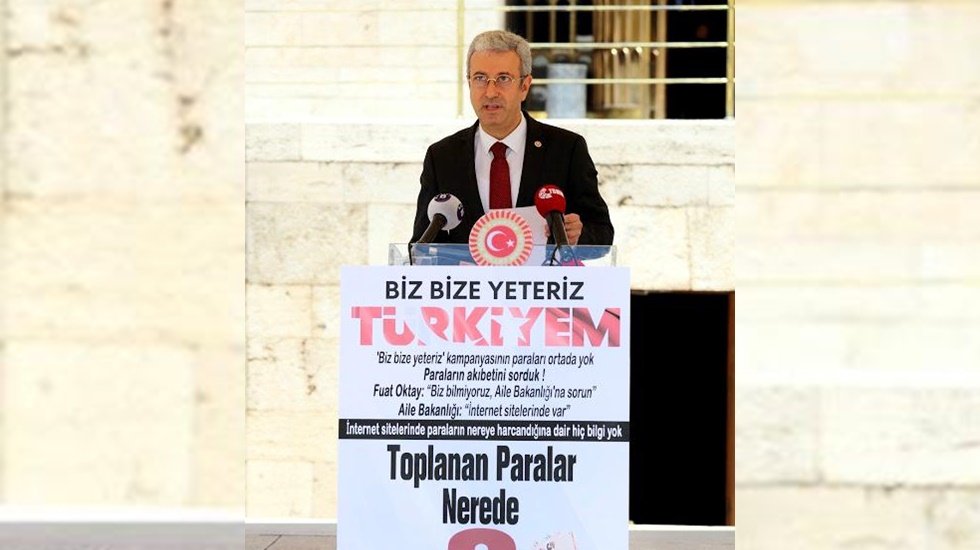 Mecliste &lsquo;Biz Bize Yeteriz&rsquo; paraları nerede panosu a&ccedil;ıldı