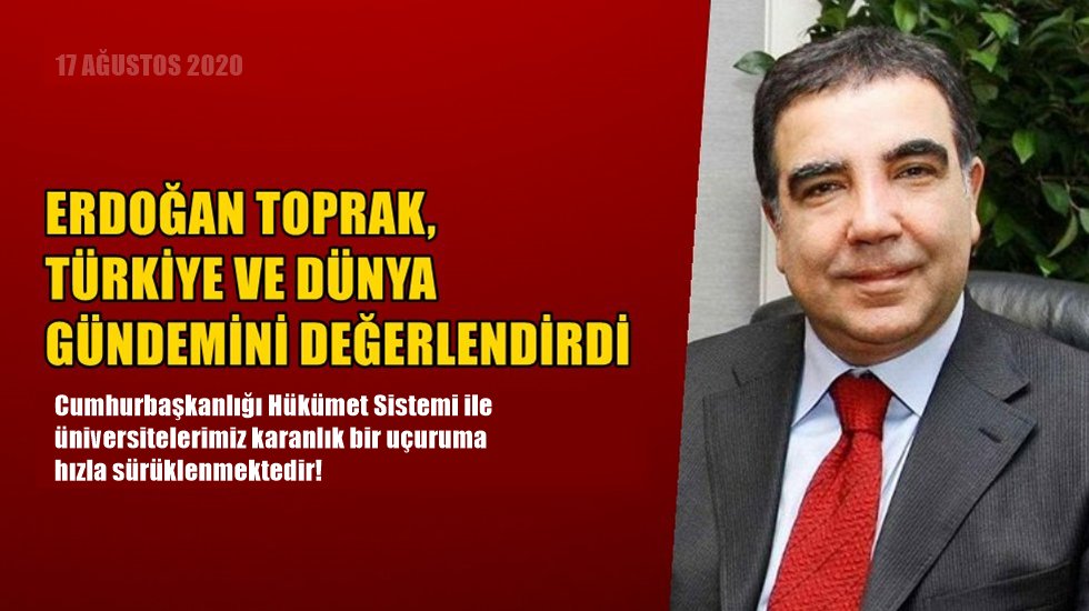 Toprak: "2020 b&uuml;t&ccedil;esinin 7 ayda t&uuml;kenmesi, iflas anlamına geliyor"
