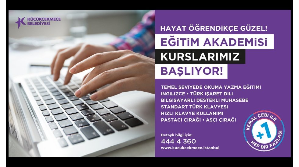 Küçükçekmece Belediyesi Eğitim Akademisi Kursları Başlıyor