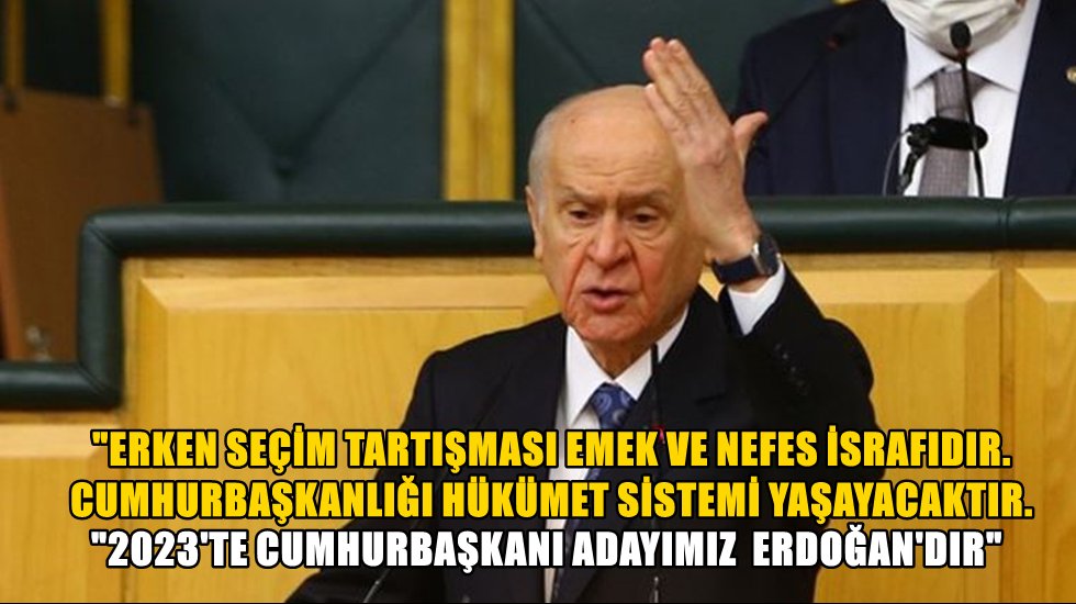 Bah&ccedil;eli'den Kılı&ccedil;daroğlu'na erken se&ccedil;im yanıtı: &ldquo;MHP, s&ouml;z&uuml;n&uuml;n eridir&rdquo;