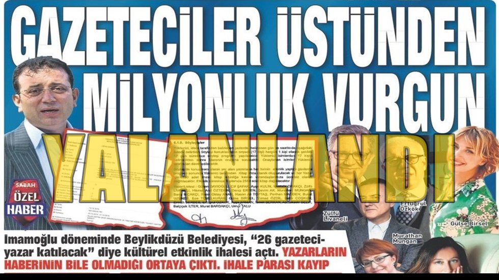 Beylikd&uuml;z&uuml; Belediyesinden, &ldquo;Gazeteciler &Uuml;zerinden Milyonluk Vurgun&rdquo; haberine yalanlama