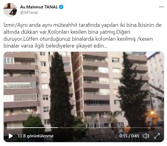 https://yenisoluk.com/uploads/2020/11/depremde yan yatan Yılmaz Erbek apartmanı tweet (1)
