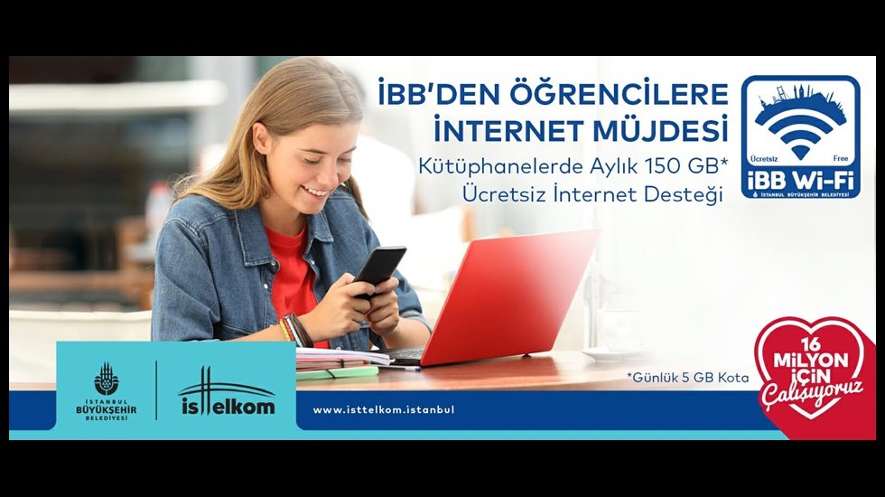 İBB öğrencilere internet desteğini aylık 150 gb’ye çıkartıyor