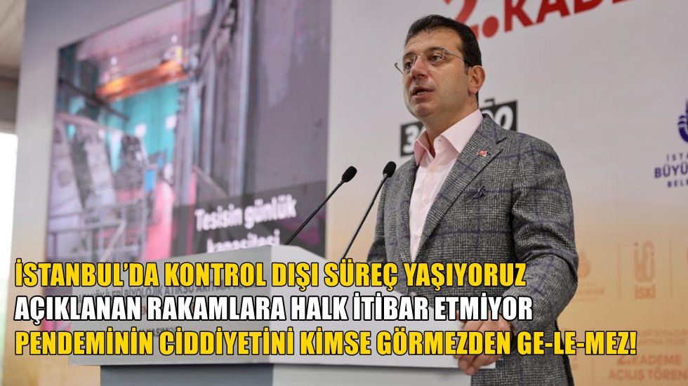 İmamoğlu: &ldquo;İstanbul&rsquo;da 2-3 haftalık kapanma şart oldu&rdquo;