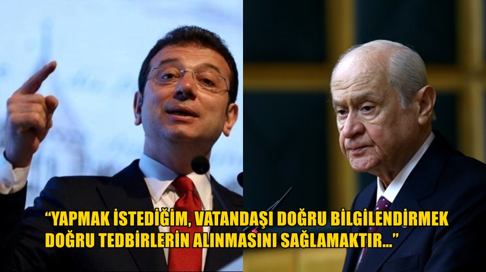 İmamoğlu'nun a&ccedil;ıkladığı Vefat sayılarına tepki veren Bah&ccedil;eli&rsquo;ye İmamoğlu&rsquo;ndan yanıt