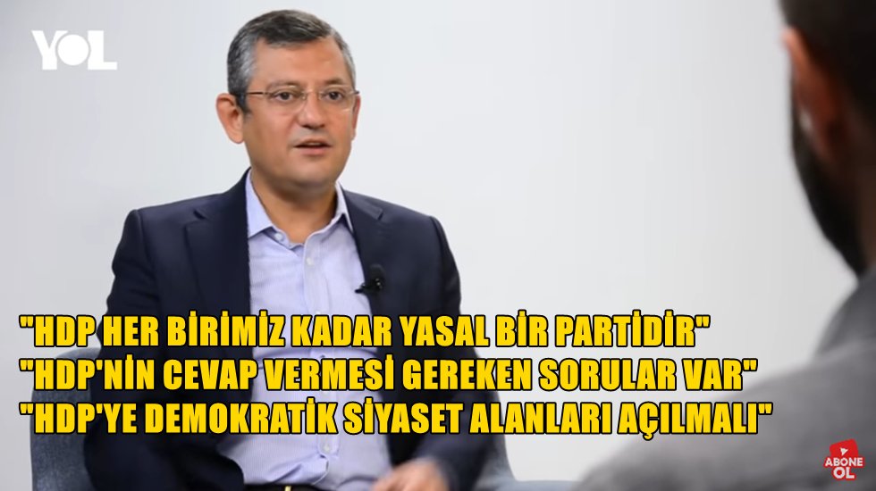 &Ouml;zg&uuml;r &Ouml;zel, HDP ile  İttifak sorusuna ne dedi?