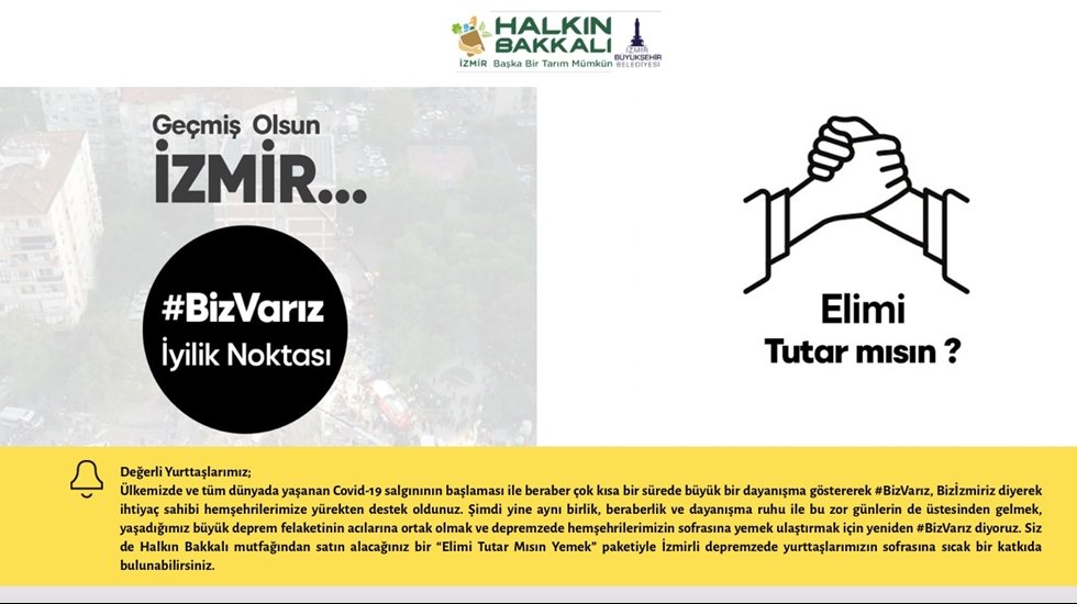 T&uuml;rkiye&rsquo;nin ve d&uuml;nyanın her yerinden İzmir&rsquo;e dayanışma k&ouml;pr&uuml;s&uuml;