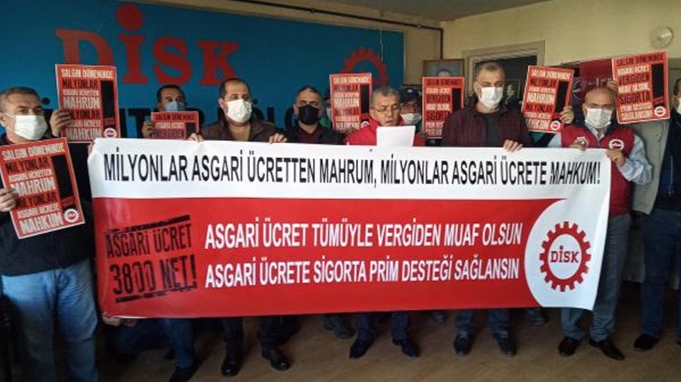 DİSK'ten asgari &uuml;cret eylemi