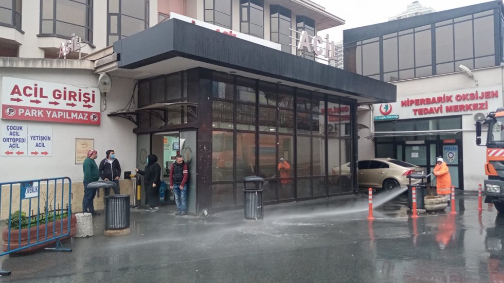 İBB’den Kamu ve özel ayırt edilmeksizin toplam 245 hastaneye pandemi temizliği